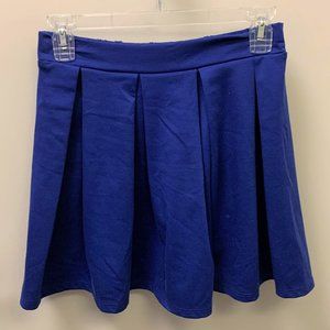 American Eagle Blue High Waist Pleated Royal Blue Circle Skirt - XS